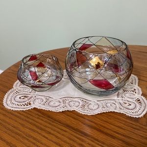 Vintage Partylite “Calypso” mosaic candle holders